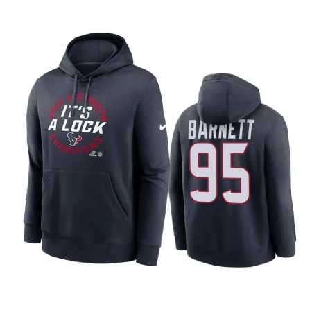 Derek Barnett Houston Texans Navy 2023 AFC South Division Champions Locker Room Trophy Collection Hoodie