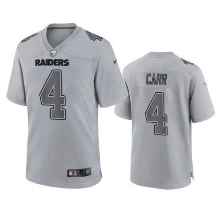 Las Vegas Raiders Derek Carr Gray Atmosphere Fashion Game Jersey