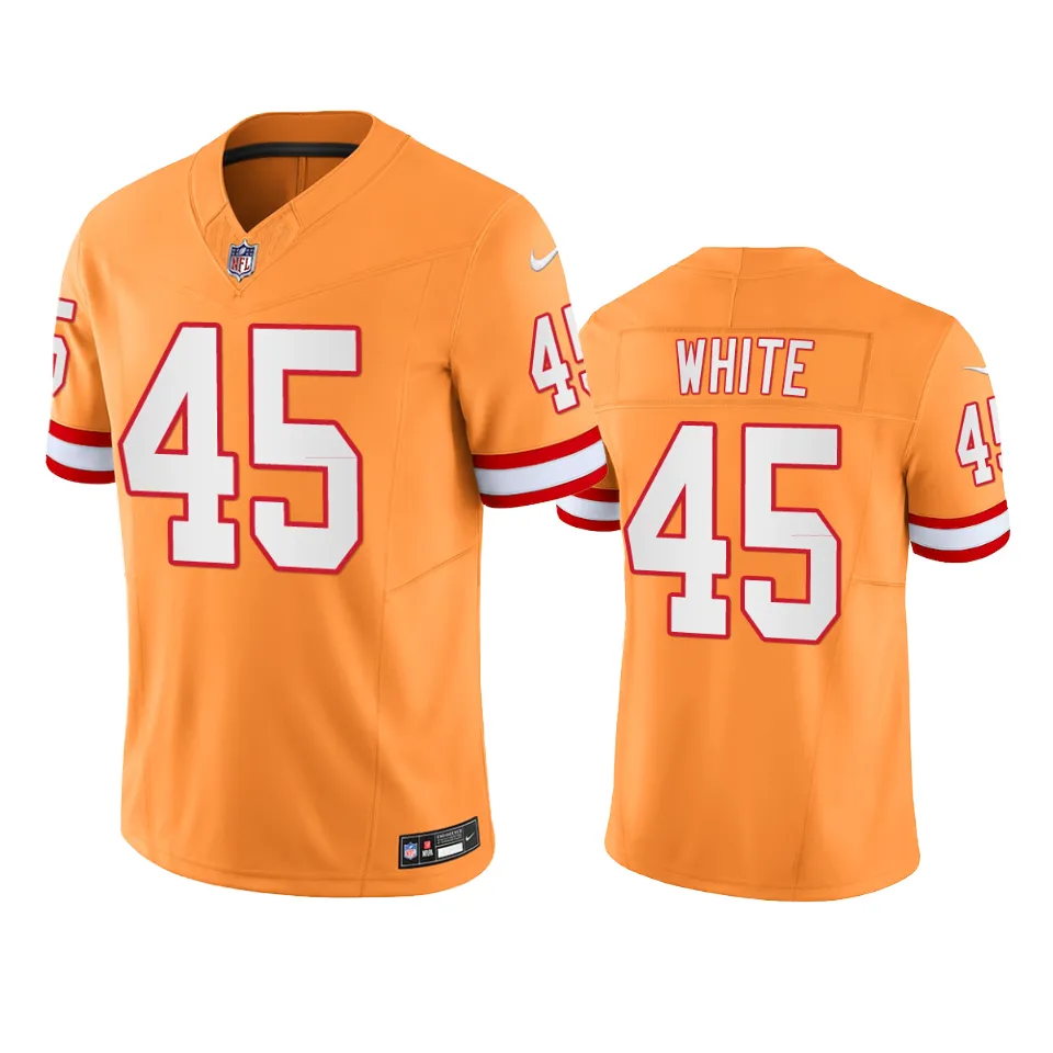 Devin White Tampa Bay Buccaneers Orange Vapor F.U.S.E. Limited Jersey 1 devin white buccaneers orange vapor f.u.s.e. limited jersey