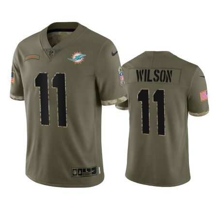 Miami Dolphins Cedrick Wilson Olive 2022 Salute To Service Limited Jersey