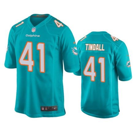 Channing Tindall Miami Dolphins Aqua Game Jersey