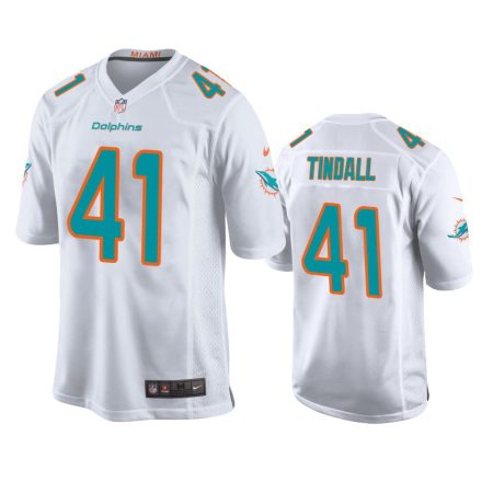 Channing Tindall Miami Dolphins White Game Jersey