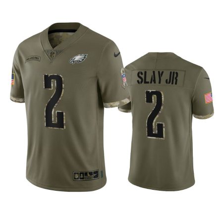 Philadelphia Eagles Darius Slay Jr Olive 2022 Salute To Service Jersey