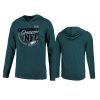 Philadelphia Eagles Midnight Green 2022 NFC Champions High Tide Long Sleeve T-Shirt 2 eagles midnight green 2022 nfc champions high tide long sleeve t shirt