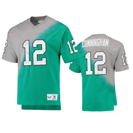 Philadelphia Eagles Randall Cunningham Gray Green Retro T-Shirt - Men's
