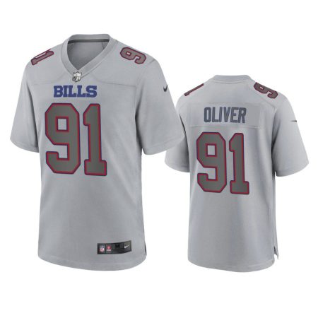 Buffalo Bills Ed Oliver Gray Atmosphere Fashion Game Jersey