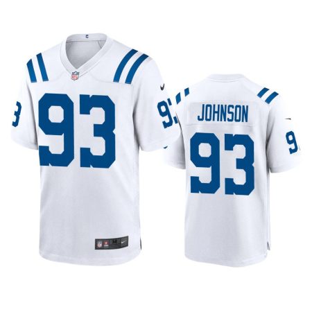 Indianapolis Colts Eric Johnson White Game Jersey