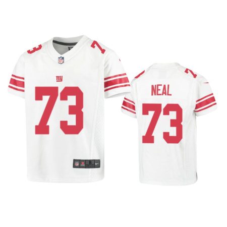 Youth Giants Evan Neal White Game Jersey