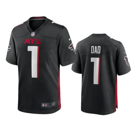 Atlanta Falcons Black Number 1 Dad Jersey - Men's