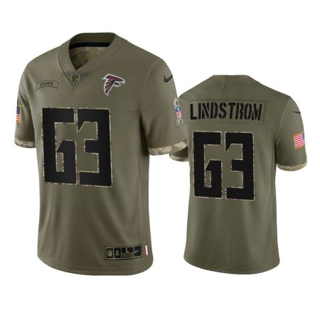 Atlanta Falcons Chris Lindstrom Olive 2022 Salute To Service Limited Jersey