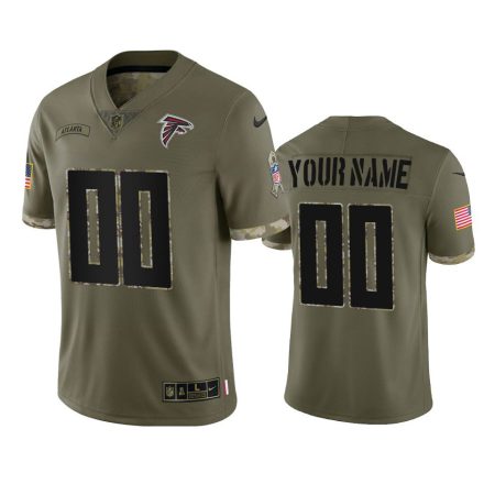 Atlanta Falcons Custom Olive 2022 Salute To Service Limited Jersey