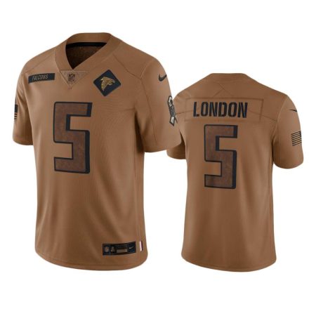 Atlanta Falcons Drake London Brown 2023 Salute To Service Limited Jersey
