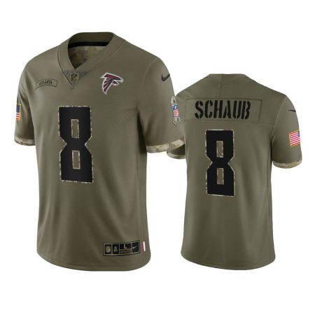 Atlanta Falcons Matt Schaub Olive 2022 Salute To Service Limited Jersey