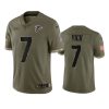 Atlanta Falcons Michael Vick Olive 2022 Salute To Service Limited Jersey 3 falcons michael vick olive limited 2022 salute to service jersey