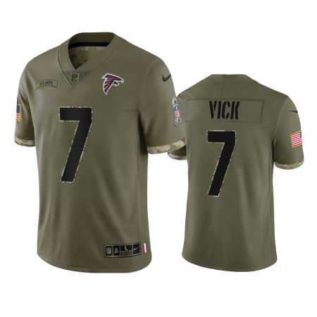 Atlanta Falcons Michael Vick Olive 2022 Salute To Service Limited Jersey