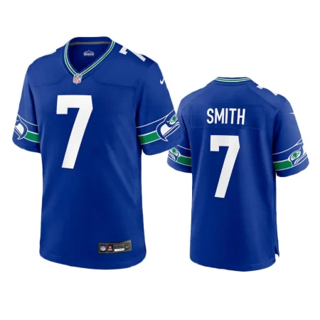 Seattle Seahawks Geno Smith Royal Throwback Game Jersey