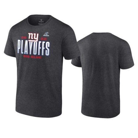 Men's New York Giants Charcoal 2022 NFL Playoffs Our Time T-Shirt