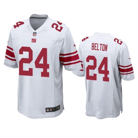 Dane Belton New York Giants White Game Jersey