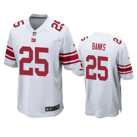 Deonte Banks New York Giants White Game Jersey