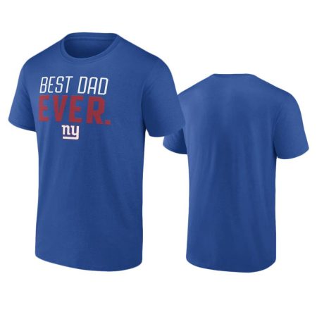Men's New York Giants Royal Best Dad Ever T-Shirt