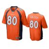 Denver Broncos Greg Dulcich Orange Game Jersey 2 greg dulcich broncos orange game jersey