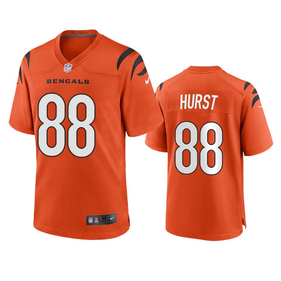 Cincinnati Bengals Hayden Hurst Orange Game Jersey 1 hayden hurst bengals orange game jersey
