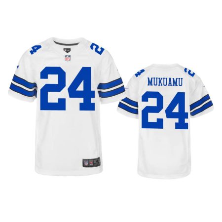 Youth Cowboys Israel Mukuamu White Game Jersey