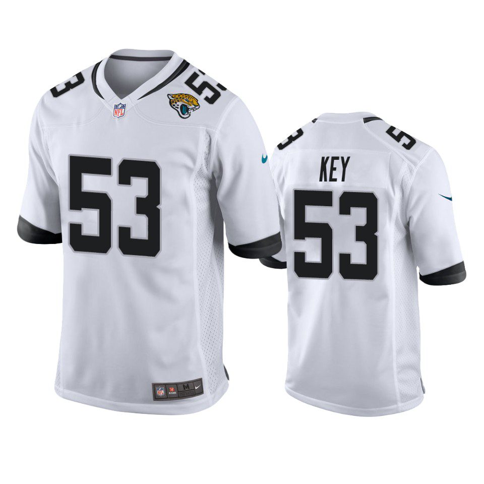 Arden Key Jacksonville Jaguars White Game Jersey 1 jaguars arden key game white jersey