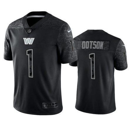 Jahan Dotson Washington Commanders Black Reflective Limited Jersey