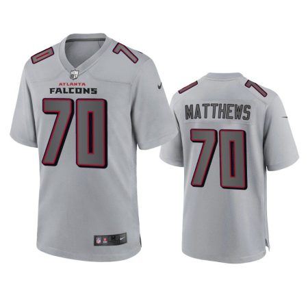 Atlanta Falcons Jake Matthews Gray Atmosphere Fashion Game Jersey