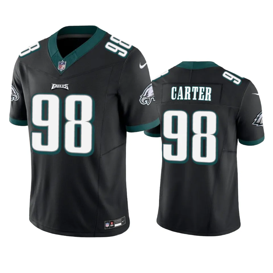 Jalen Carter Philadelphia Eagles Black Vapor F.U.S.E. Limited Jersey 1 jalen carter eagles black vapor f.u.s.e. limited jersey
