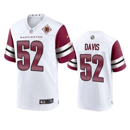 Washington Commanders Jamin Davis White 90th Anniversary Game Jersey