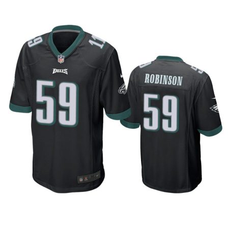 Philadelphia Eagles Janarius Robinson Black Game Jersey