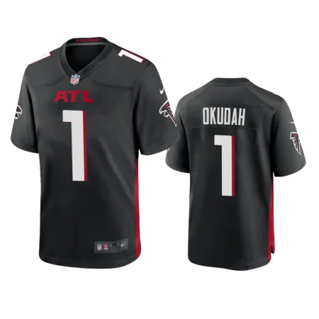 Atlanta Falcons Jeff Okudah Black Game Jersey