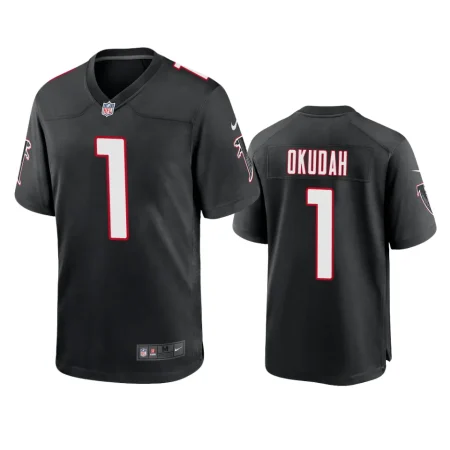 Atlanta Falcons Jeff Okudah Black Throwback Game Jersey