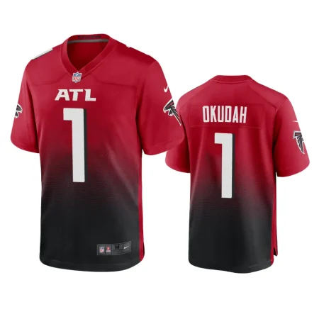 Atlanta Falcons Jeff Okudah Red Game Jersey