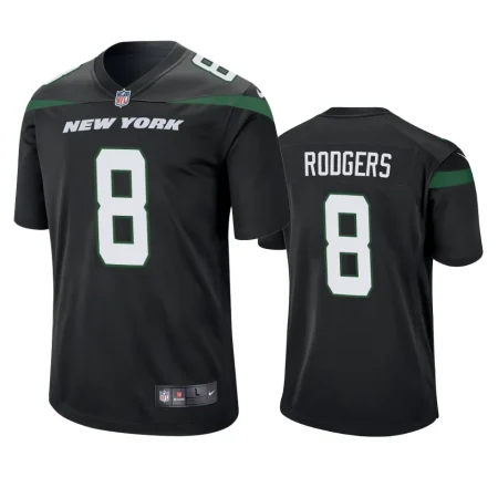 Aaron Rodgers New York Jets Black Game Jersey