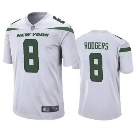 Aaron Rodgers New York Jets White Game Jersey