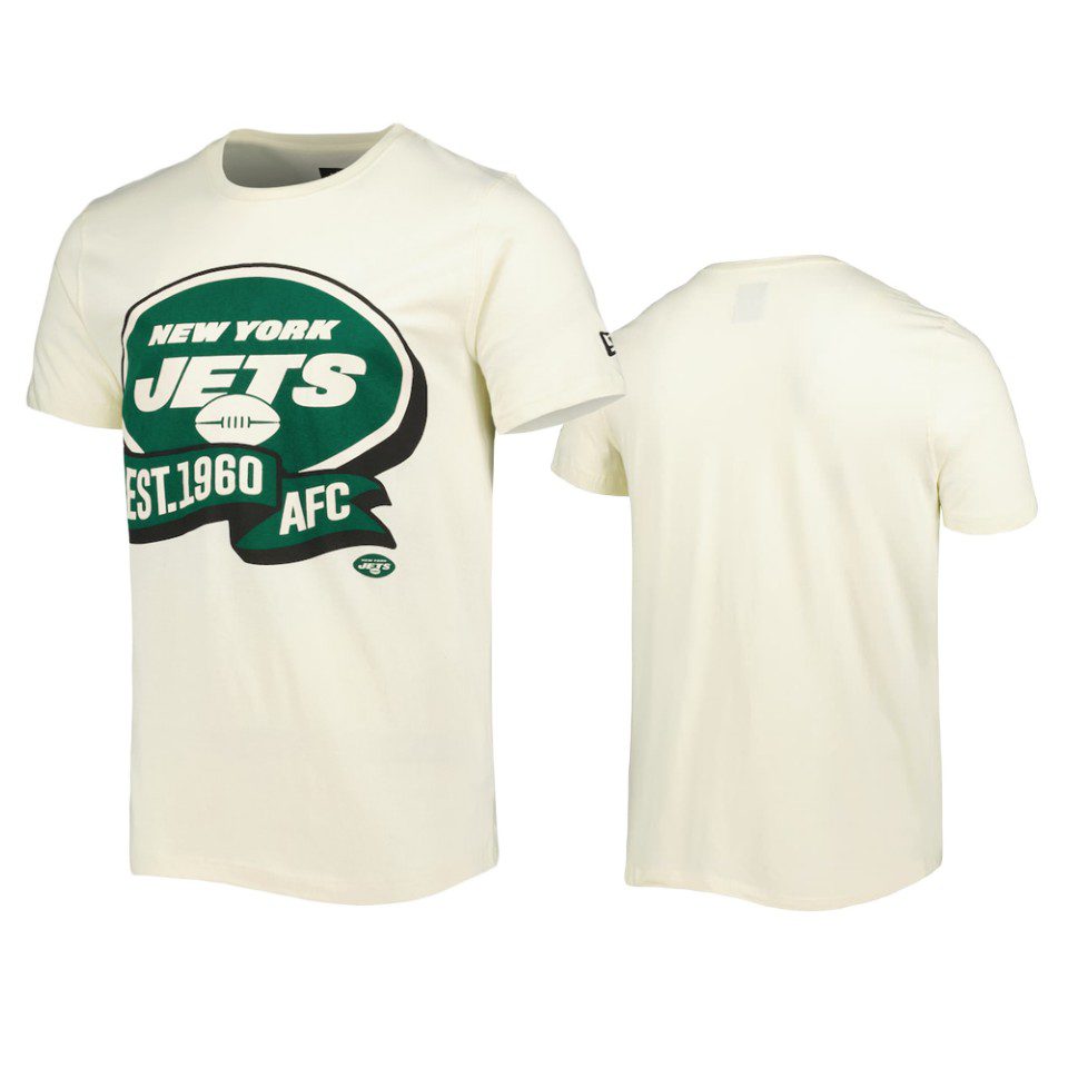 New York Jets Cream Sideline Chrome T-Shirt 1 jets cream sideline chrome t shirt