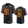Washington Commanders John Ridgeway Black Alternate Game Jersey 2 john ridgeway commanders black alternate game jersey
