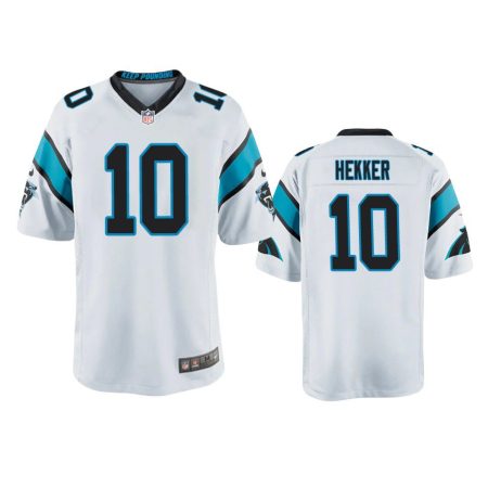 Youth Panthers Johnny Hekker White Game Jersey