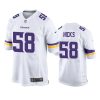 Minnesota Vikings Jordan Hicks White Game Jersey 3 jordan hicks vikings white game jersey