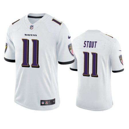 Baltimore Ravens Jordan Stout White Vapor Limited Jersey