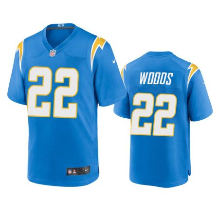 Los Angeles Chargers JT Woods Powder Blue Game Jersey