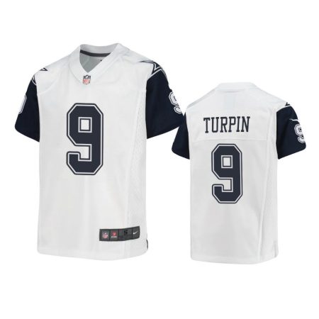 Youth Cowboys KaVontae Turpin White Alternate Game Jersey