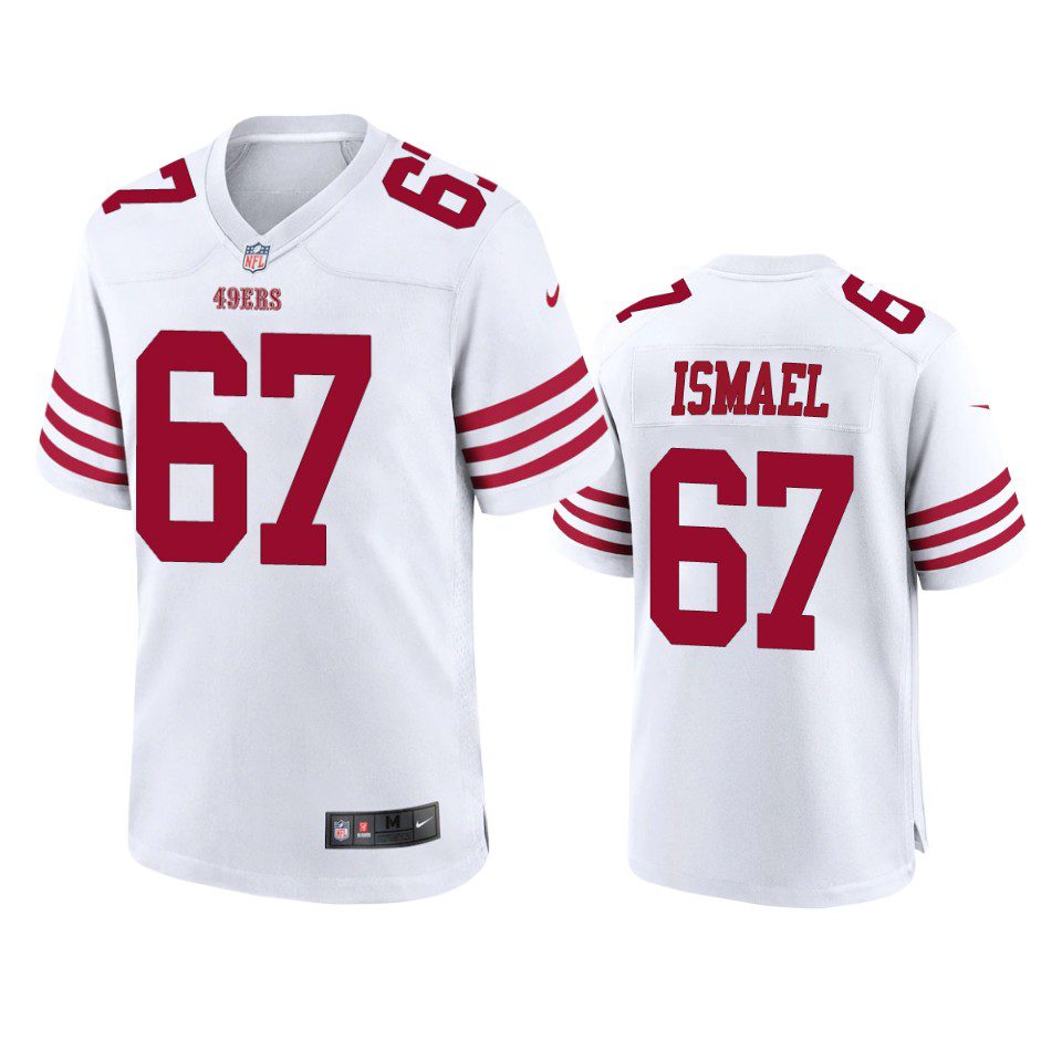 San Francisco 49ers Keith Ismael White Game Jersey 1 keith ismael 49ers white game jersey