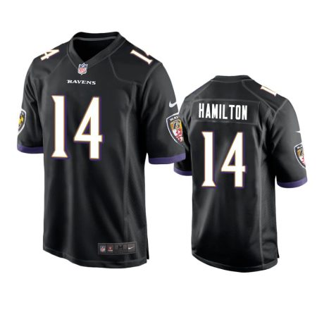 Baltimore Ravens Kyle Hamilton Black 2022 NFL Draft Game Jersey