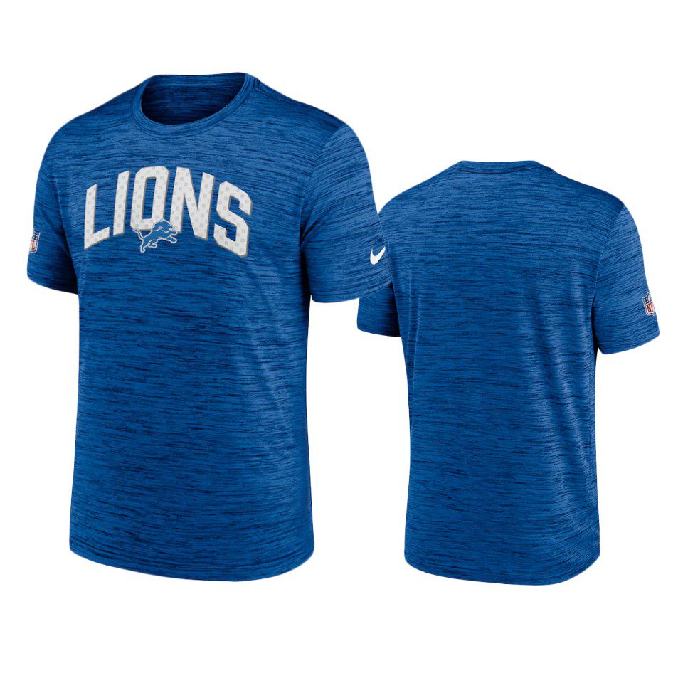 Detroit Lions Blue Velocity Athletic Stack Performance T-Shirt 1 lions blue velocity athletic stack performance t shirt