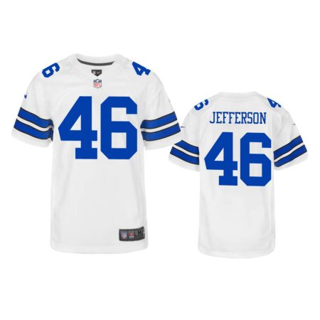 Youth Cowboys Malik Jefferson White Game Jersey