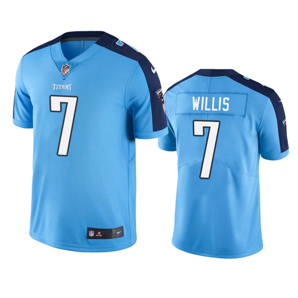 Malik Willis Tennessee Titans Light Blue Vapor Limited Jersey 1 malik willis titans light blue vapor jersey